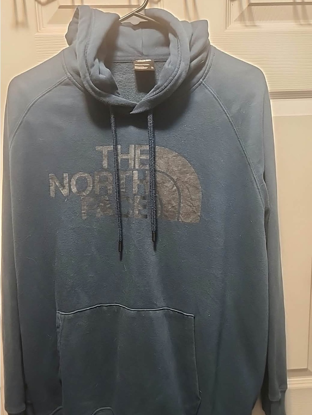 The North Face Blue Pullover Hoodie with Logo